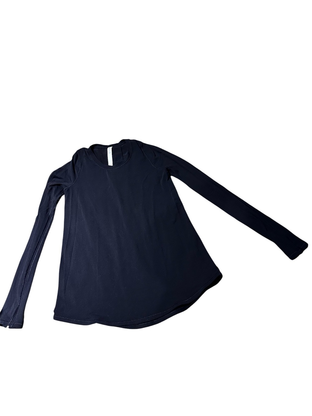 lululemon athletica Black Tuck & Flow Crewneck Long Sleeve Top Size 4